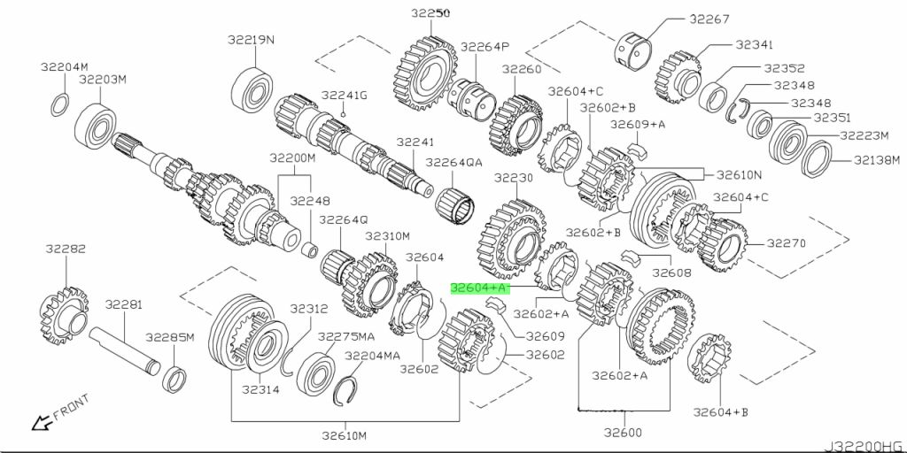 32604-4M400 Anello Baulk Sincronizzatore NISSAN ORIGINALE NUOVO