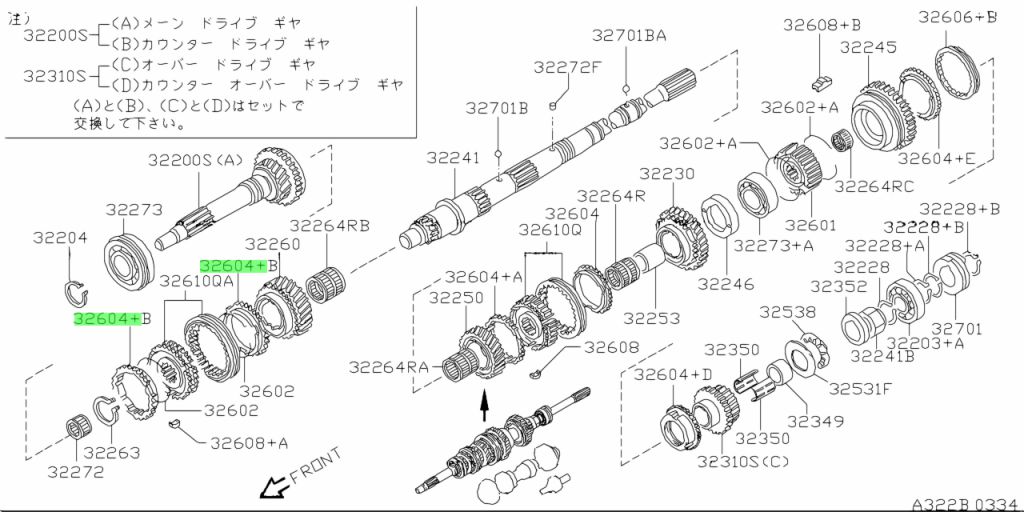 32604-70L15 Anello Baulk Sincronizzatore Nissan