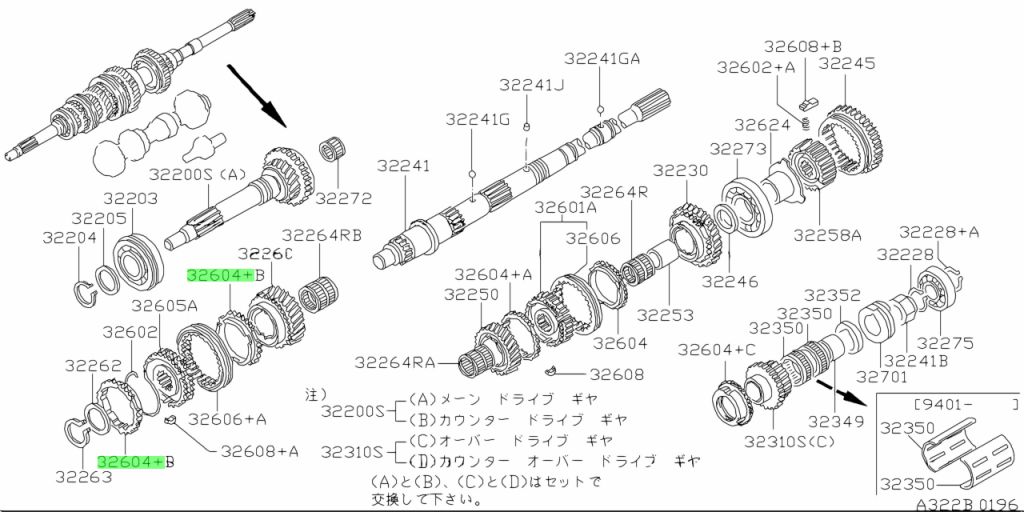 332604-V5210 Anello Baulk Sincronizzatore Nissan