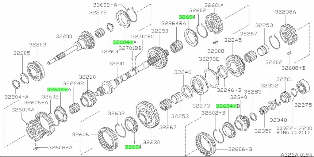 32607-04C00 Anello Baulk Sincronizzatore Nissan