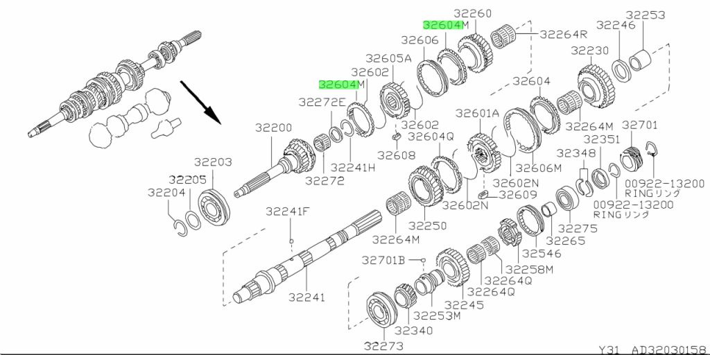 32607-23P10 Anello Baulk Sincronizzatore Nissan