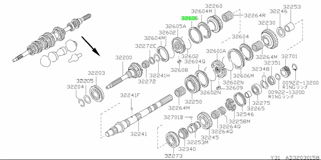 32611-23P11 Manicotto Accoppiamento Nissan Terrano Patrol Pickup