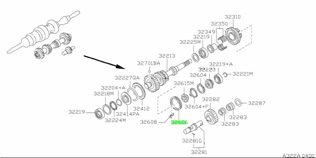 32616-30P20 Giunto a manicotto per Nissan Fairlady GCZ32 Z32 300ZX 5a 32616-30P20