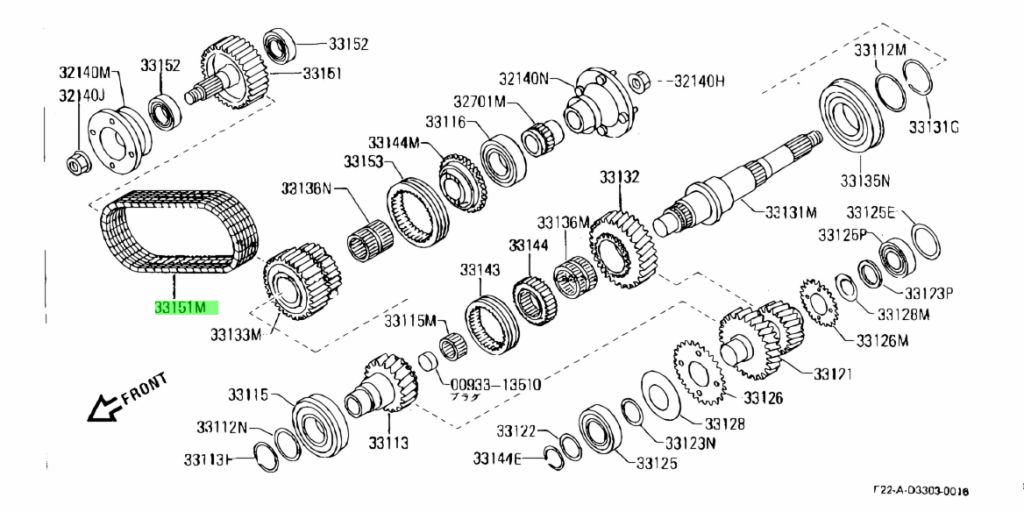 33152-01J00 CATENA TRASF. ALBERO MOTORE USCITA T/F NISSAN PATROL