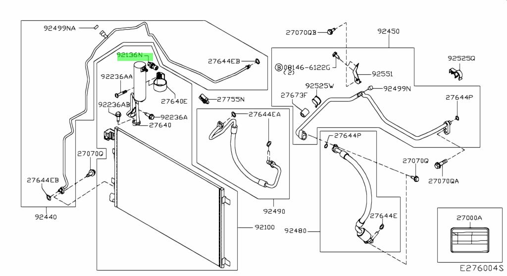 92136-JD50A SENSORE DI PRESSIONE A/C  Nissan Qashqai Qashqai+2